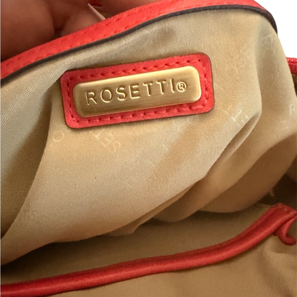 Rosetti Pink Red Shoulder Crossbody Bag Adjustable Strap w/ Free Bag Scarf - Picture 8 of 10